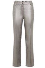 Grey Stone Metallic Mona Straight Trousers
