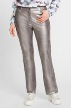 Grey Stone Metallic Mona Straight Trousers