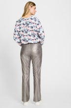 Grey Stone Metallic Mona Straight Trousers