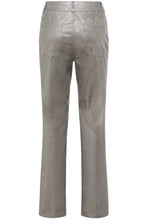 Grey Stone Metallic Mona Straight Trousers