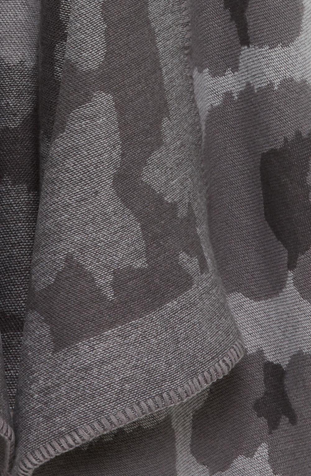 Grey Stone Patterned Knitted Cape