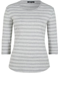 Grey & White Striped Top