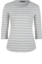 Grey & White Striped Top