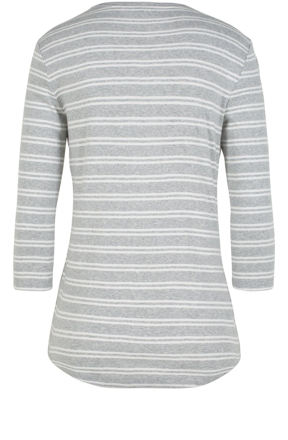 Grey & White Striped Top