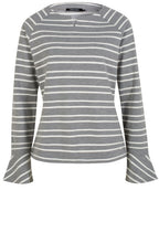 Grey & White Striped Top