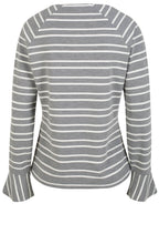 Grey & White Striped Top