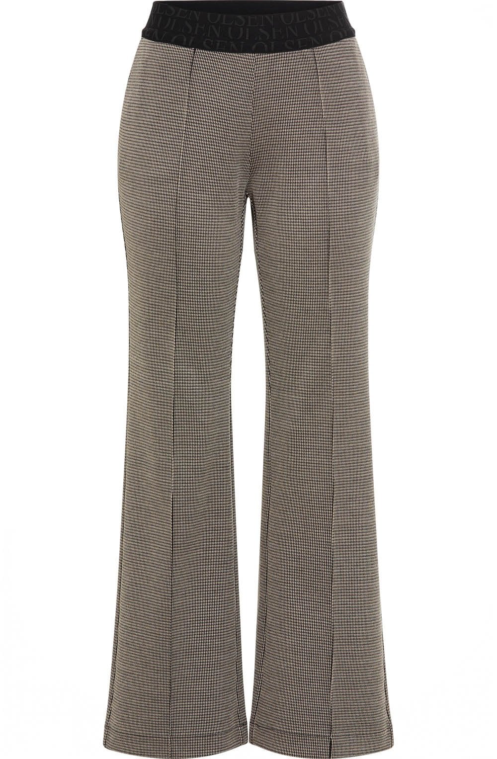 Hazelnut and Black Mona Bootcut Trousers