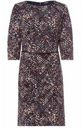 Hazelnut Patterned Jersey Dress