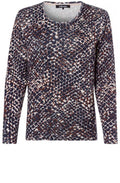 Hazelnut Patterned Jersey Top