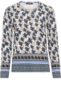 Heather Blue Bold Print Edda Top