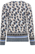 Heather Blue Bold Print Edda Top