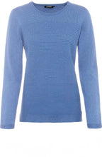 Heather Blue Horizontal Ribbed Jumper