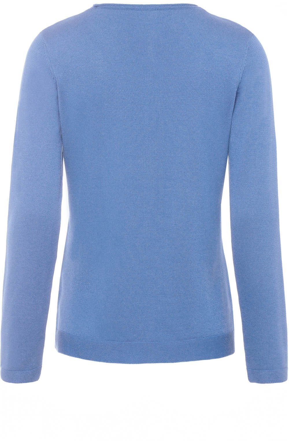 Heather Blue Horizontal Ribbed Jumper