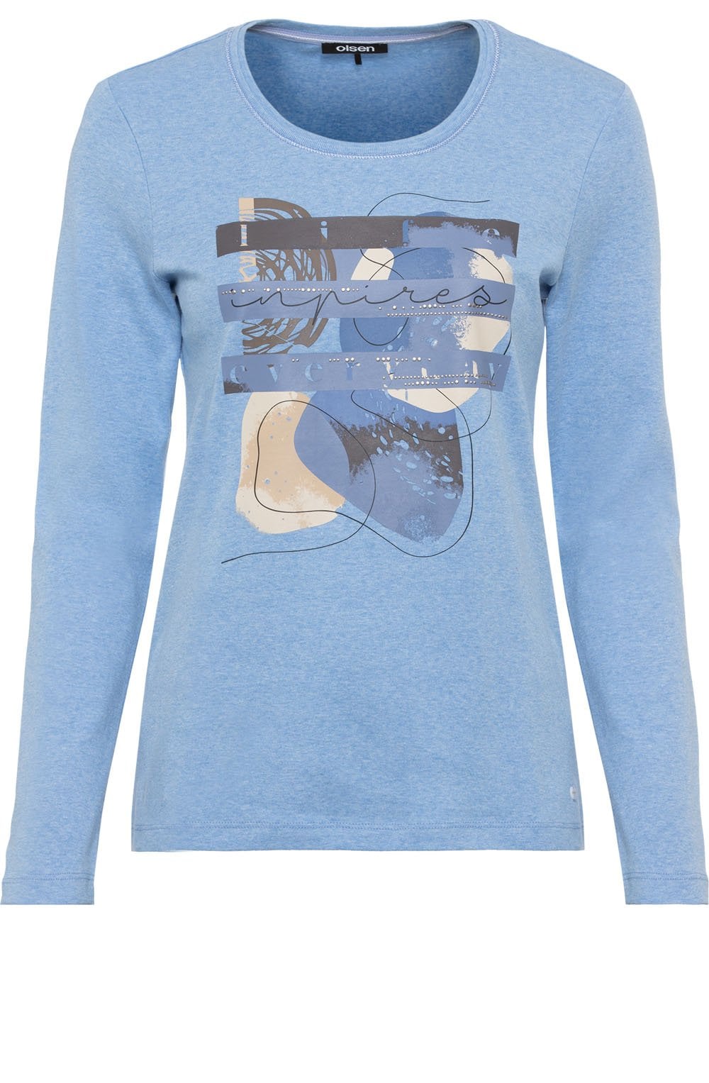 Heather Blue Life Inspires Everyday Top