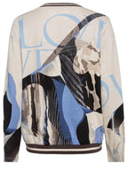 Heather Blue Patterned Jersey Top
