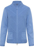 Heather Blue Patterned Knit Cardigan