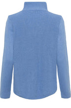 Heather Blue Zip Neck Jumper
