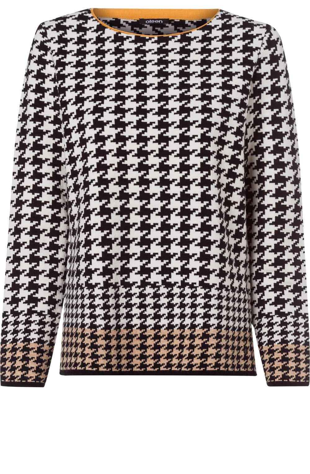 Houndstooth Check Jumper