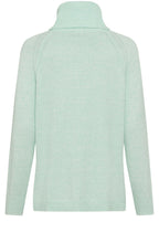 Icy Mint Cable Knit Roll Neck Henny Jumper