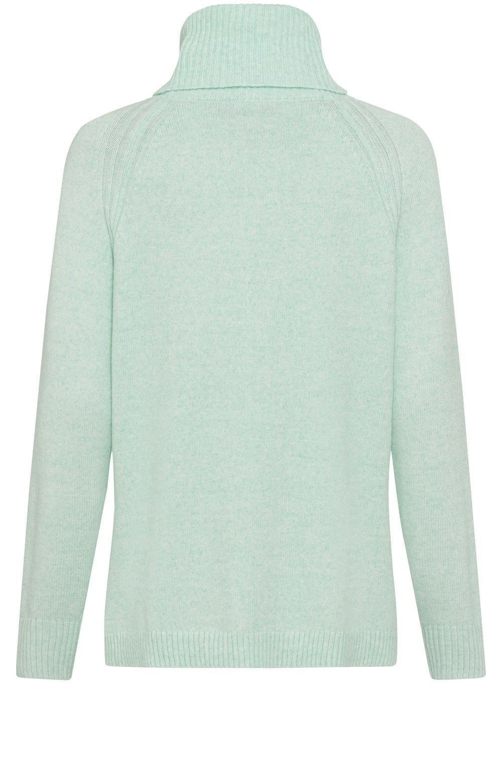Icy Mint Cable Knit Roll Neck Henny Jumper