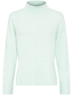 Icy Mint Stand Up Collar Cora Jumper