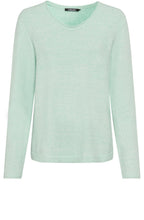 Icy Mint V Neck Henny Jumper