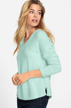 Icy Mint V Neck Henny Jumper