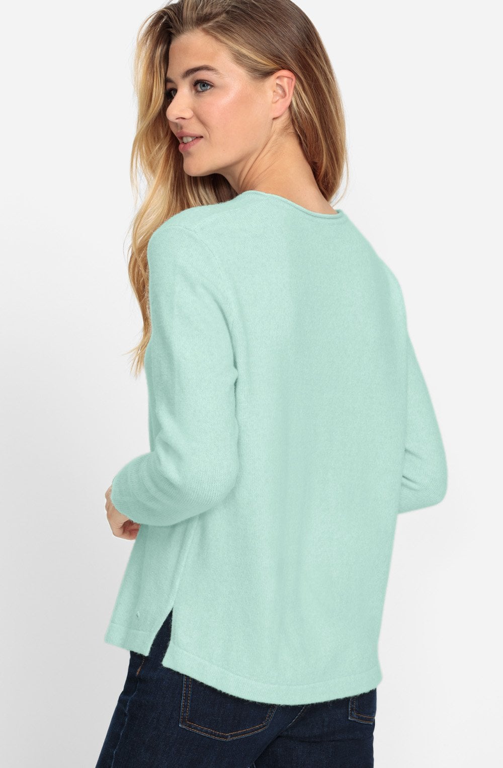 Icy Mint V Neck Henny Jumper
