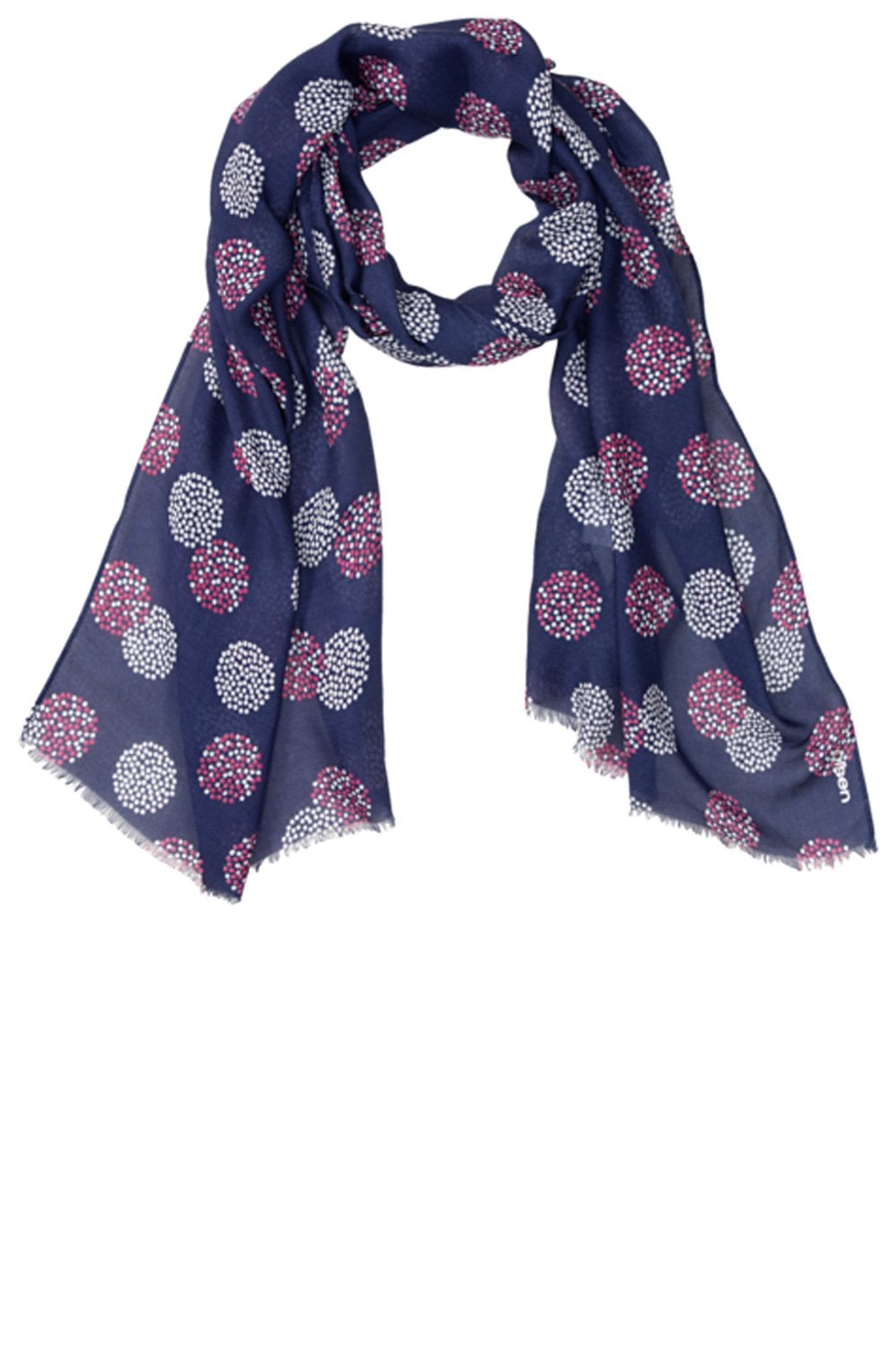 Indigo and Pink Spot Scarf