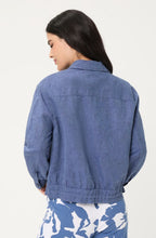 Indigo Denim Linen Mix Jacket
