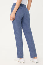 Indigo Denim Linen Mix Lisa 7/8th Trousers