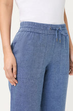 Indigo Denim Linen Mix Lisa 7/8th Trousers