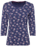 Indigo Patterned Top