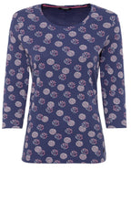 Indigo Patterned Top