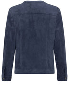 Indigo Suede Effect Biker Jacket