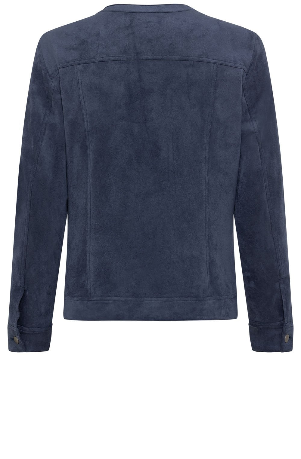 Indigo Suede Effect Biker Jacket