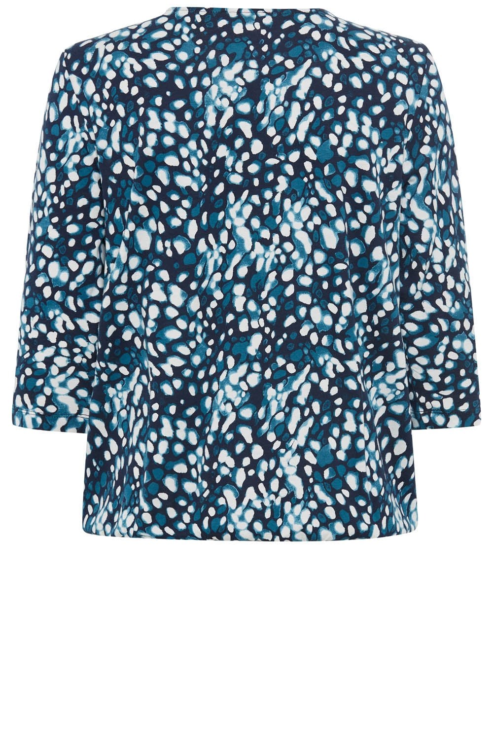 Ink Blue Abstract Print Clara Top