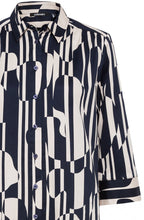 Ink Blue All Over Print Shirt Dress