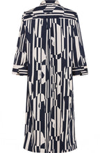 Ink Blue All Over Print Shirt Dress
