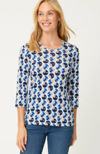 Ink Blue and Classic Beige Circle Edda Top