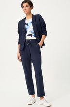 Ink Blue and Gold Detail Lisa Straight Fit Jersey Trousers
