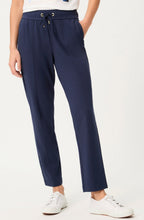 Ink Blue and Gold Detail Lisa Straight Fit Jersey Trousers