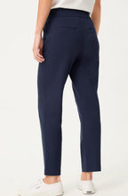 Ink Blue and Gold Detail Lisa Straight Fit Jersey Trousers