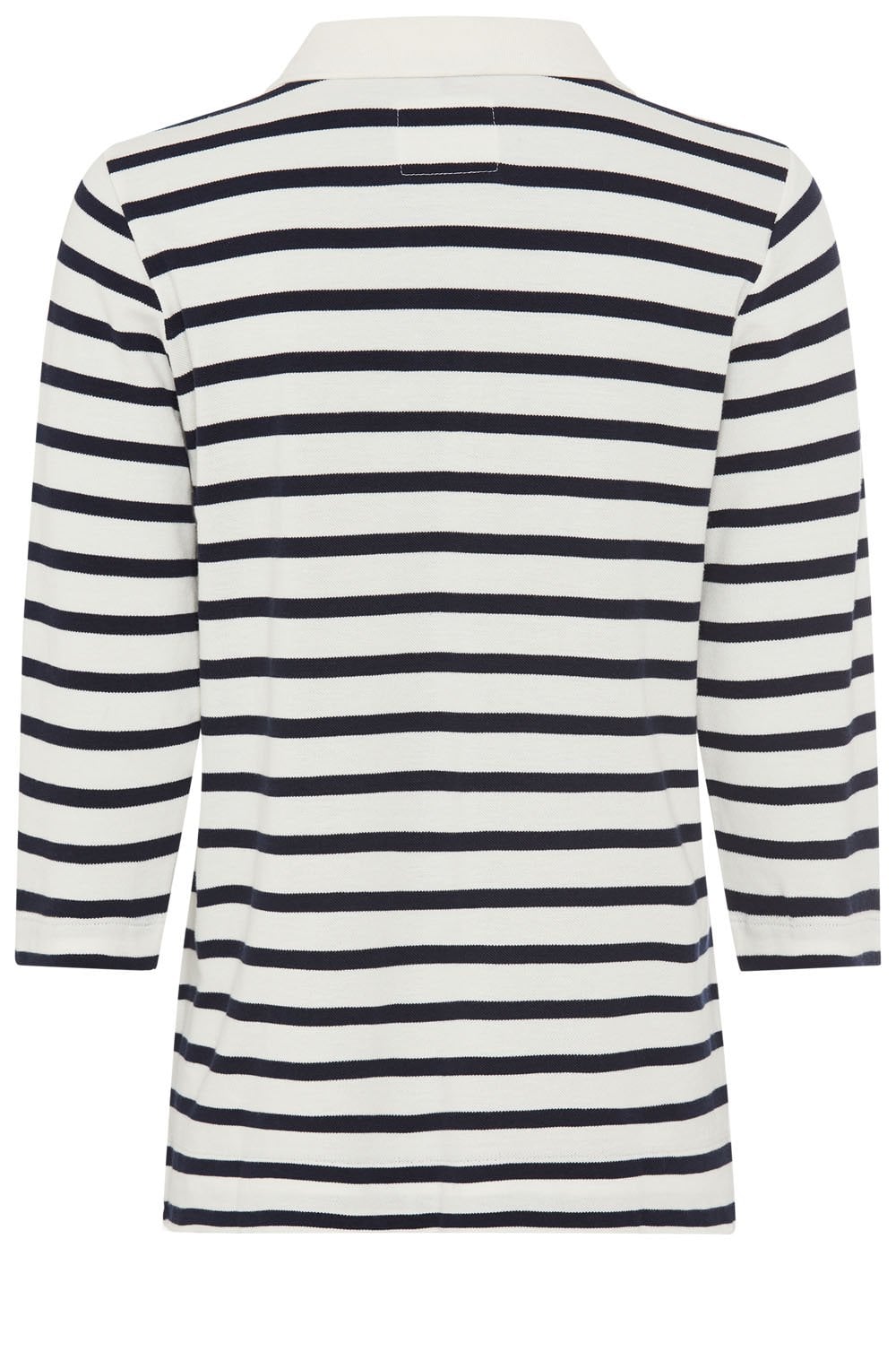 Ink Blue and Off White Hannah Polo Top