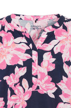 Ink Blue and Pink Floral Clara Blouse