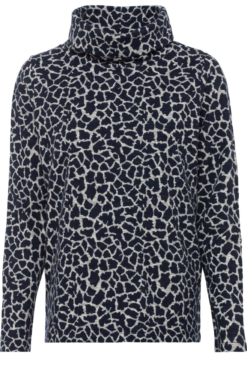 Ink Blue Animal Print Jumper