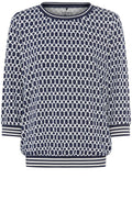 Ink Blue Bold Print Clara Top