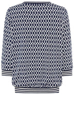 Ink Blue Bold Print Clara Top
