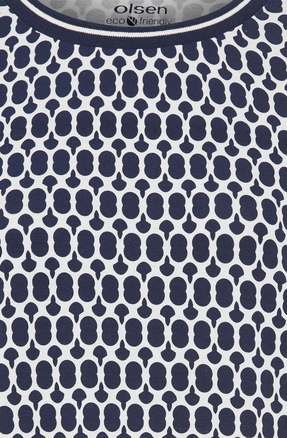 Ink Blue Bold Print Clara Top