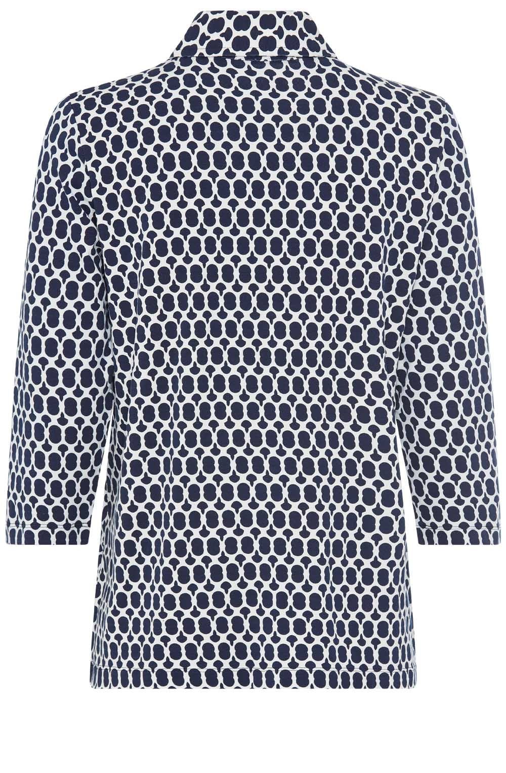 Ink Blue Bold Print Hannah Blouse